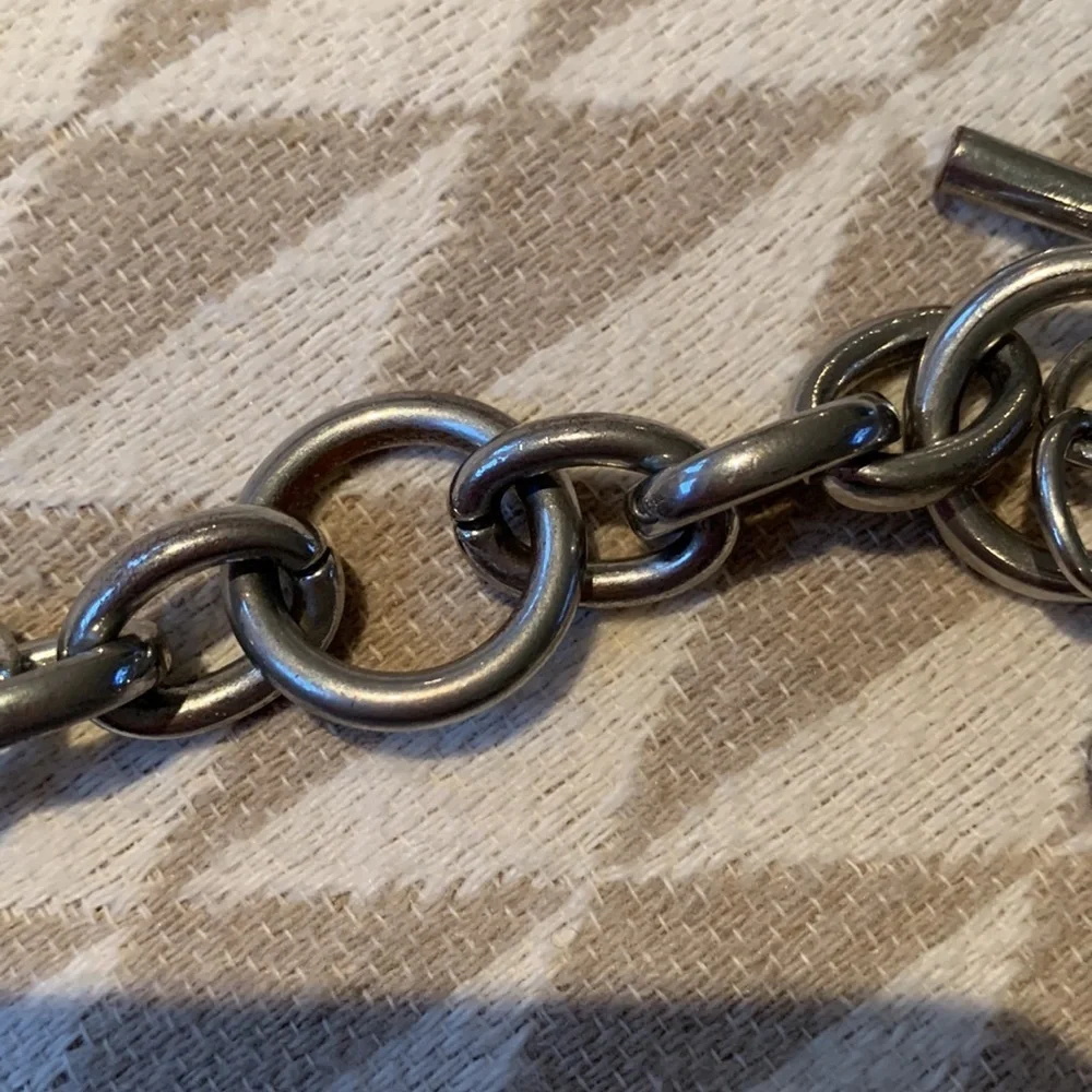 Michael Kors‎ silver plated womens chunky link choker necklace heavy substantial